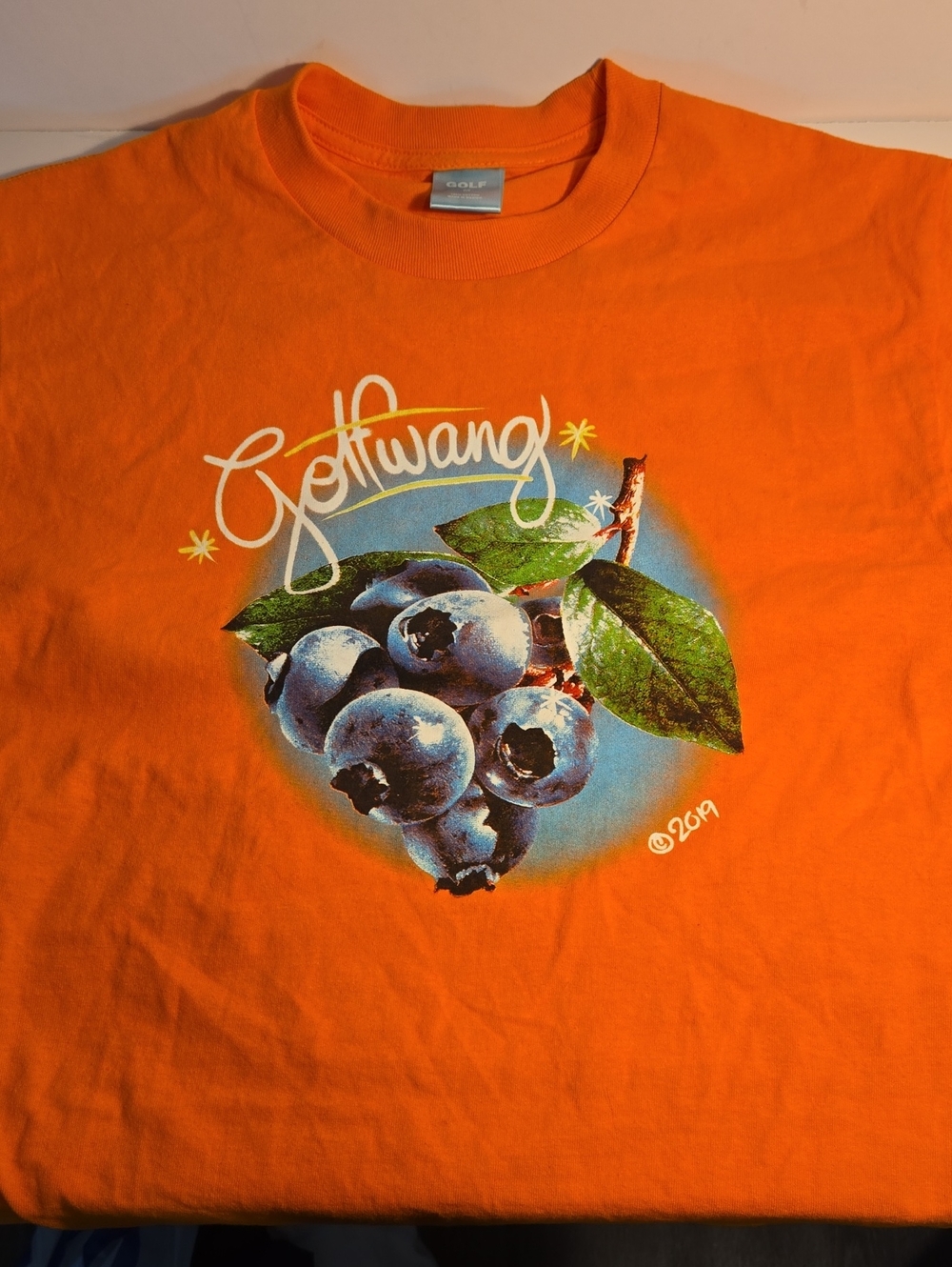 Golf Wang Orange Tee with Blueberry Artwork
